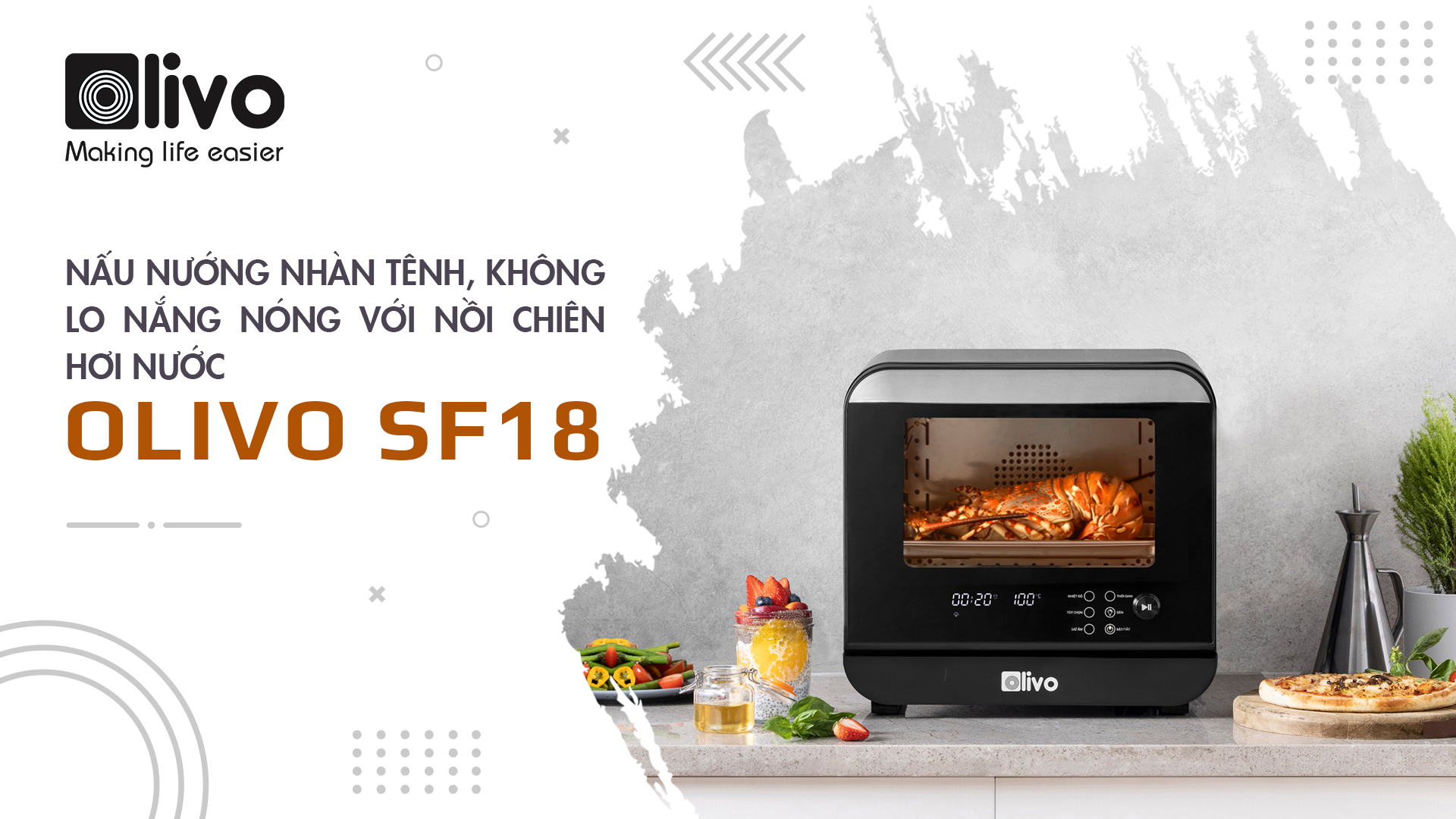 nau nuong nhan tenh khong lo nang nong voi noi chien hoi nuoc olivo sf18 690ae432093b3