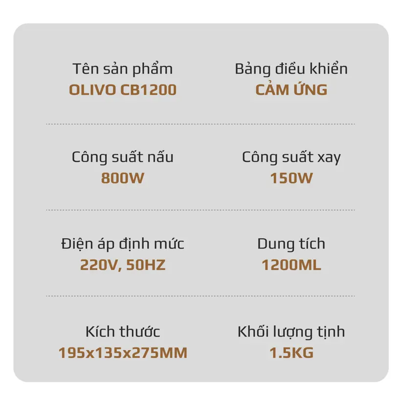 Máy Xay Nấu Đa Năng OLIVO CB1200 – 10 Chức Năng, INOX 304 Cao Cấp 13 Máy Xay Nấu Đa Năng OLIVO CB1200 – 10 Chức Năng, INOX 304 Cao Cấp - Ảnh 13