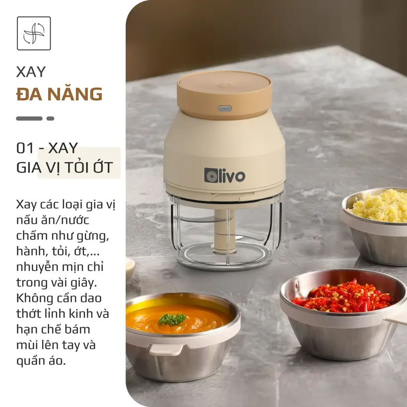 Máy Xay Thực Phẩm Đa Năng Sạc Pin OLIVO RFC270 – Mini 270ML 10 Máy Xay Thực Phẩm Đa Năng Sạc Pin OLIVO RFC270 – Mini 270ML - Ảnh 10