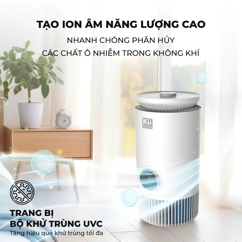 Máy Lọc Không Khí Bù Ẩm KU4524 Water Gating Ion Âm UV 7 Máy Lọc Không Khí Bù Ẩm KU4524 Water Gating Ion Âm UV - Ảnh 7