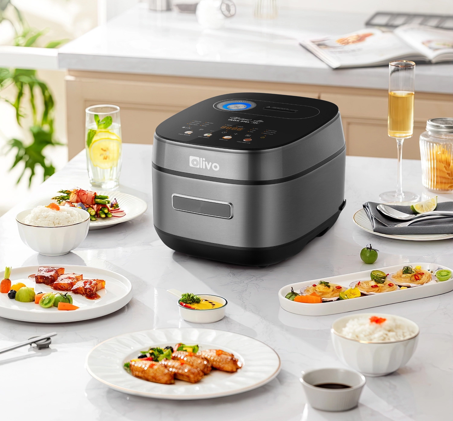 Nồi Cơm Điện Cao Tần OLIVO RC900IH – Lòng INOX 316L, 18 Chế Độ Nấu 2 Nồi Cơm Điện Cao Tần OLIVO RC900IH – Lòng INOX 316L, 18 Chế Độ Nấu - Ảnh 2