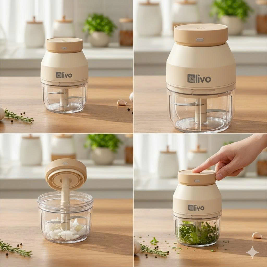 Máy Xay Thực Phẩm Đa Năng Sạc Pin OLIVO RFC270 – Mini 270ML 2 Máy Xay Thực Phẩm Đa Năng Sạc Pin OLIVO RFC270 – Mini 270ML - Ảnh 2