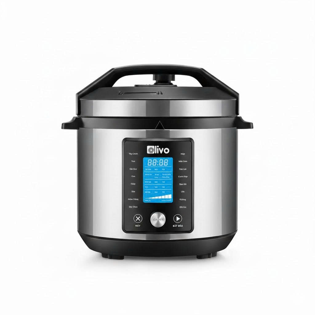 Nồi Áp Suất Đa Năng OLIVO PC680 – INOX 304, 16 Chế Độ Nấu
