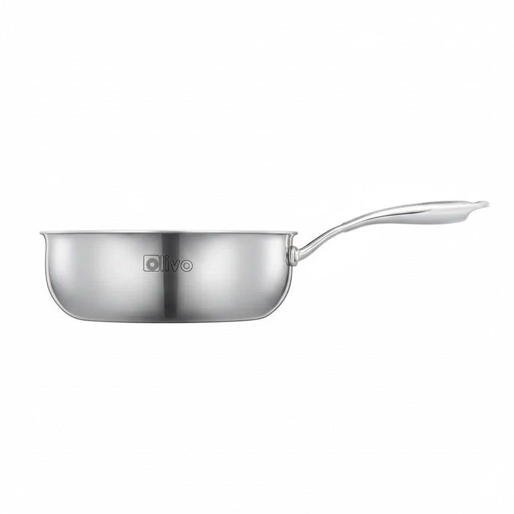 Chảo INOX 304 Olivo Steve 2485 – Chống Dính Tự Nhiên, Đáy 4 Lớp