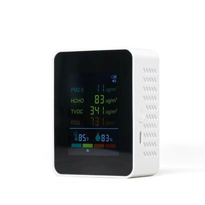 Máy Đo Chất Lượng Không Khí 5-in-1 ZN-MT09 – CO₂, TVOC, PM2.5, LCD Màu