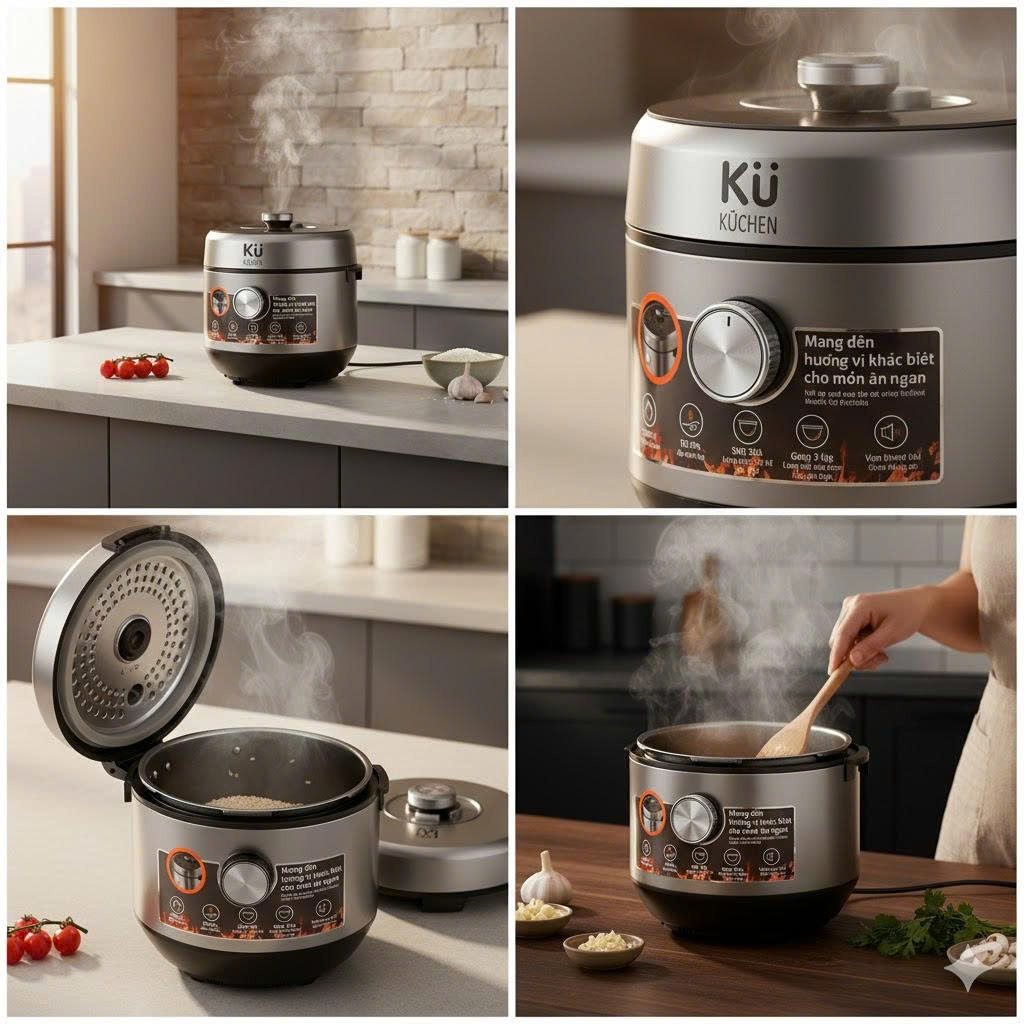 Nồi Áp Suất Cao Tần KU PIH5016 5L 2200W Đa Năng Cao Cấp 5 Nồi Áp Suất Cao Tần KU PIH5016 5L 2200W Đa Năng Cao Cấp - Ảnh 5
