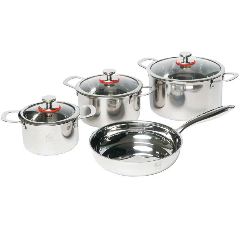 Bộ Nồi Inox Cao Cấp KU3325 5 Lớp Chuẩn Châu Âu An Toàn