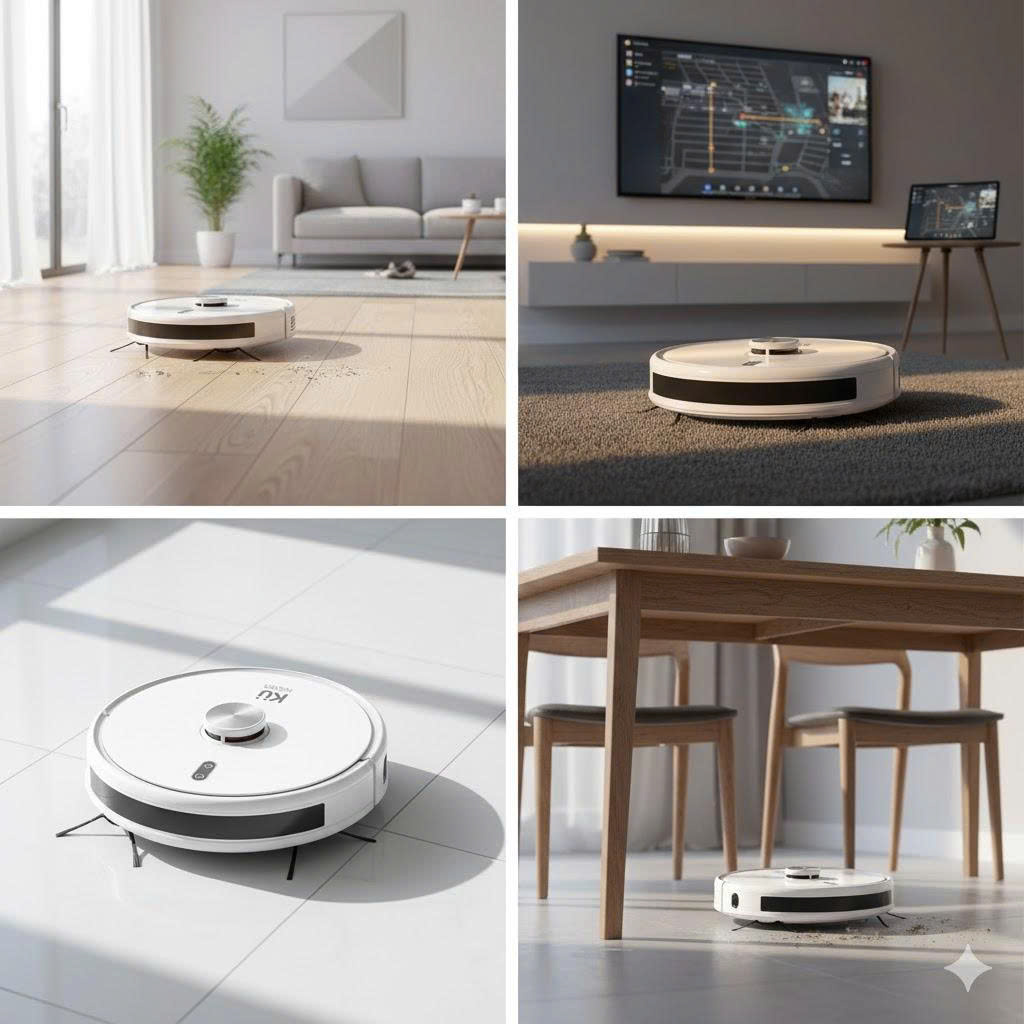 Robot Hút Bụi Lau Nhà KU 8882 2700Pa Điều Hướng Thông Minh 2 Robot Hút Bụi Lau Nhà KU 8882 2700Pa Điều Hướng Thông Minh - Ảnh 2