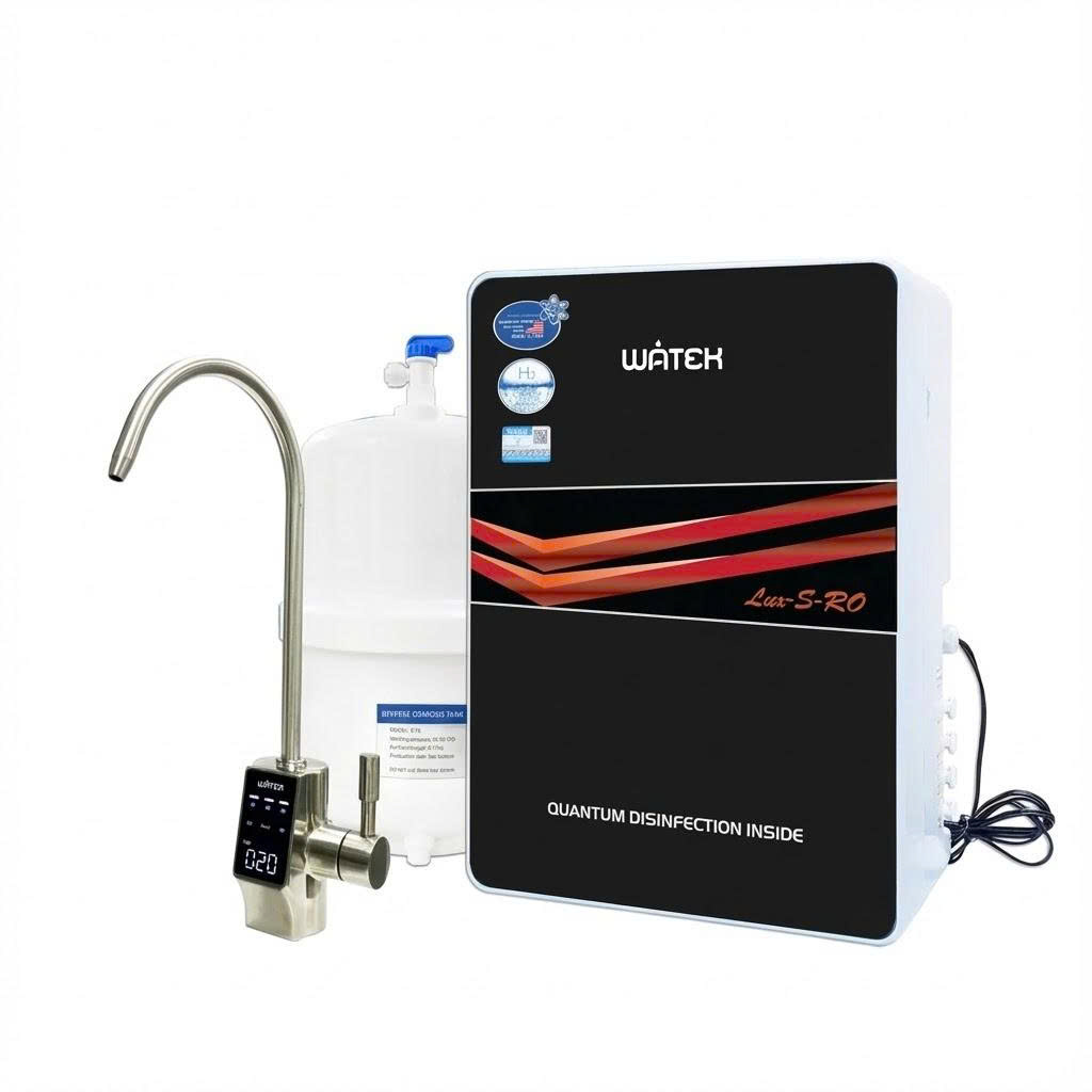 Máy Lọc Nước WATEK LUX-S-RO Vòi Thông Minh Đo TDS Kiềm Hydrogen